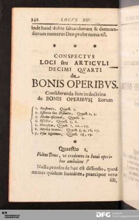 Locvs XIV. De Bonis Operibvs.