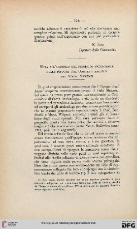 Nota all'articolo del fascicolo precedente sulle pitture del cimitero eretico del viale Manzoni