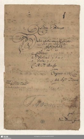 2 Cantatas - Mus.2392-E-579 : V (3), Coro, orch, bc