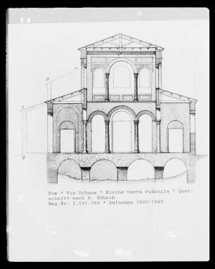 Querschnitt der Kirche Santa Pudenziana