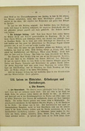 VIII. Leben im Mittelalter. Erfindungen und Entdeckungen
