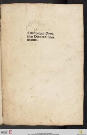 Casus breues Decretaliu[m] Sexti et Clementinarum