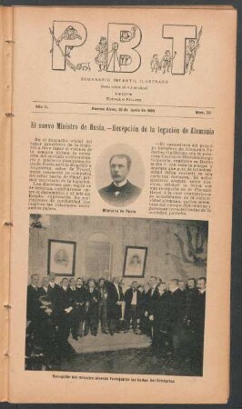 El nuevo Minstro de Rusia - Recepción de la legación de Alemania