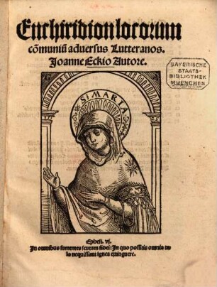 Enchiridion locorum com[m]uniu[m] aduersus Lutteranos