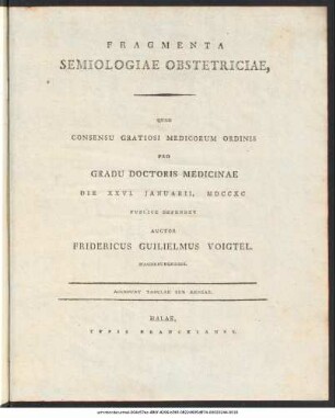 Fragmenta Semiologiae Obstetriciae