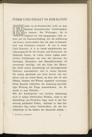 Form und Inhalt in der Kunst