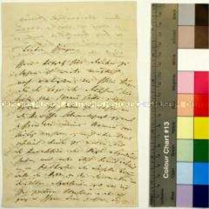Eigenhändiger Brief von Georg Herwegh an Karl Heinzen