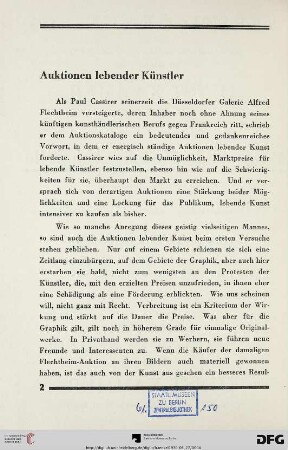 Auktionen lebender Künstler