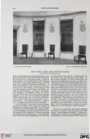 38: Die Stellung des Künstlers : im Altertum und in der Neuzeit