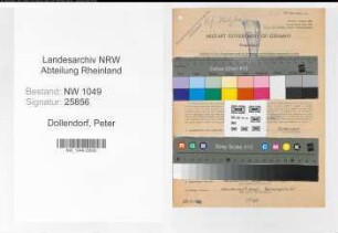 Entnazifizierung Peter Dollendorf , geb. 01.12.1900 (Postbeamter)