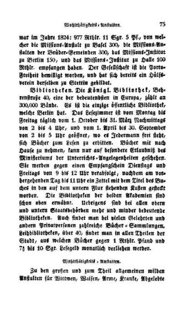 Wohlthätigkeits-Anstalten