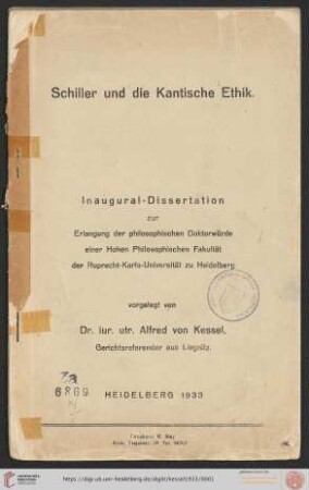 Schiller und die Kantische Ethik