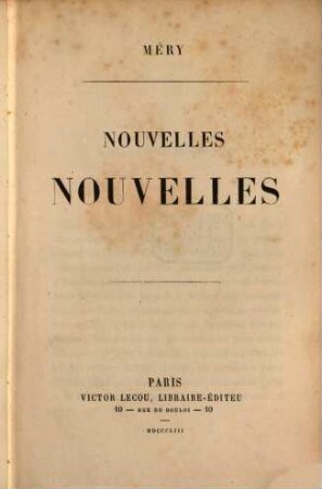 Nouvelles nouvelles