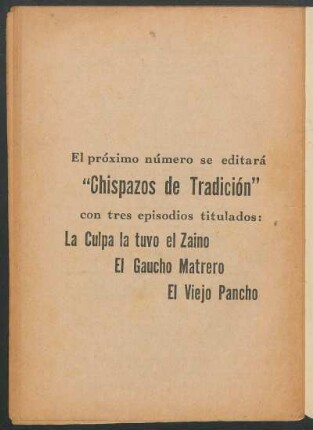 [Anuncio del próximo número]