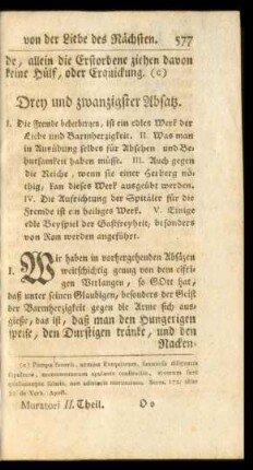 Drey und zwanzigster Absatz