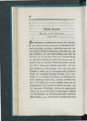 Drittes Kapitel. Feod und Allod