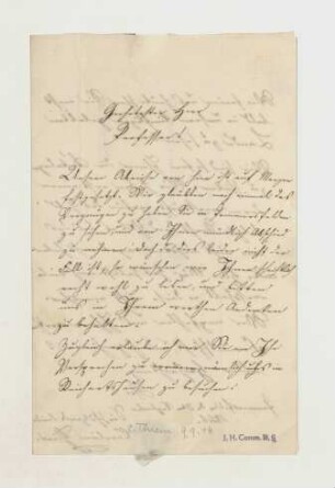 Brief von Caroline Thiem an Joseph Heller