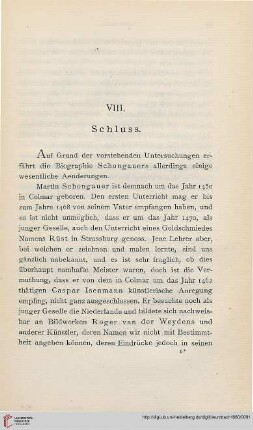 VIII. Schluss