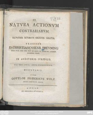 De Natvra Actionvm Contrariarvm