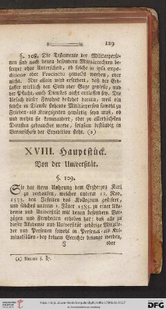 XVIII. Hauptstück