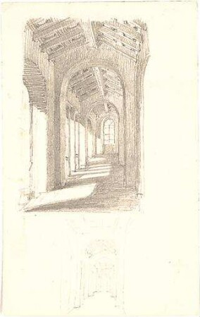 Leins, Christian Friedrich von; Paris (Frankreich); Pariser Handzeichnungen - Innenraum (Perspektive)