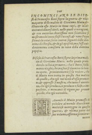 Difesa di Francesco Betti sopra la prima malitia di Girolamo Mutio ...