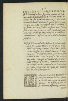 Difesa di Francesco Betti sopra la prima malitia di Girolamo Mutio ...