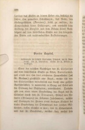 Viertes Kapitel. Klosterregeln der Bischöfe Aurelianus, Donatus, des hl. Benedictus. Die hl. Scholastica. Kloster des hl. Fridolin zu Säckingen.