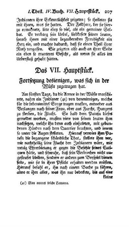 Das VII. Hauptstück - Fortsetzung desienigen, was sich in der Wüste zugetragen hat.