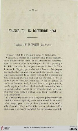 Séance du 15 décembre 1861