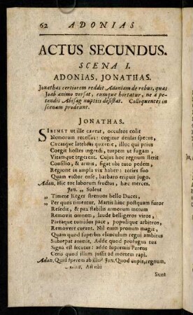 62-73, Actus Secundus.