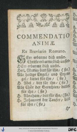 Commendatio animae.