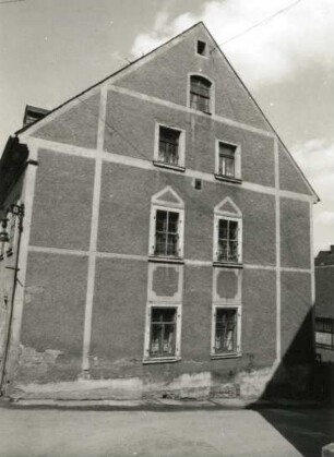 Annaberg-Buchholz, Mühlweg 10. Wohnhaus (1854). Giebelansicht
