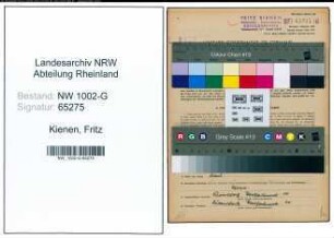 Entnazifizierung Fritz Kienen, geb. 29.06.1906 (Polstermeister)