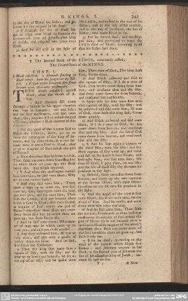 The Second Book of the Kings, commonly called, The Fourth Book of the Kings