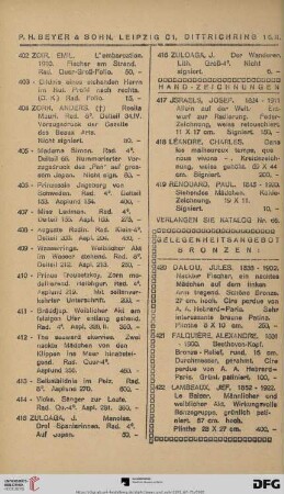 Gelegenheitsangebot. Bronzen (No. 420 - 422)