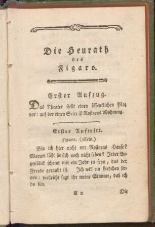 Die Heurath des Figaro
