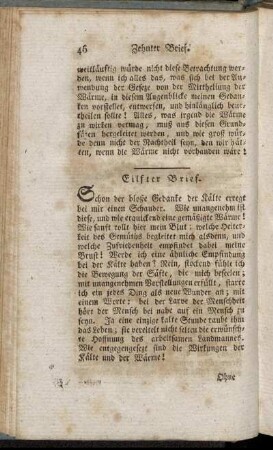 Eilfter Brief - Zwanzigster Brief