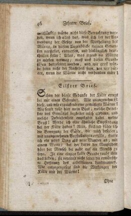Eilfter Brief - Zwanzigster Brief