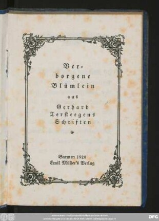Verborgene Blümlein