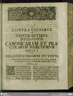 Caput I. De Pollicitationibus Et Votis