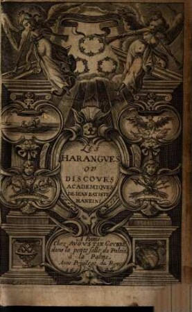 Les harangues ou discours académiques
