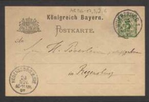 Brief von Otto Appel an Hermann Poeverlein