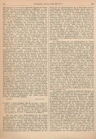 431-433 [Rezension] La Bible. L'Ancien Testement Tome II: Les Quatre Grands Prophètes, Les Douze Petits Prophètes, Les Trois Livres poétiques, Les Cinq Rouleaux, Les Deutérocanoniques