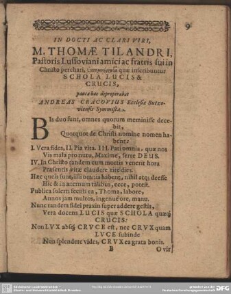 In Docti Ac Clari Viri M. Thomae Tilandri