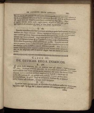 Caput III. De Officiis Erga Inimicos