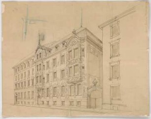 Thiersch, Friedrich von; München, Arcisstr. 4; Haus Reinemann - Perspektive