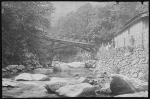 Bodetal. Jungfernbrücke (1925 bei Hochwasser zerstört, 1927 Neubau)