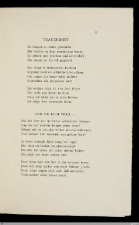 Sah ich dich nicht ...