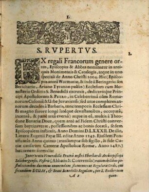 Catalogus cum historiae compendio abbatum monasterii S. Petri Salisburgi : ex antiquis chronicis, litteris et monumentis authenticis, quae in dicto monasterio asservantur, extractus
